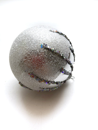 Набор шаров пластик. декор №10 разные цвета, 6см / 8см / 10см Шар пластиковый декорированный