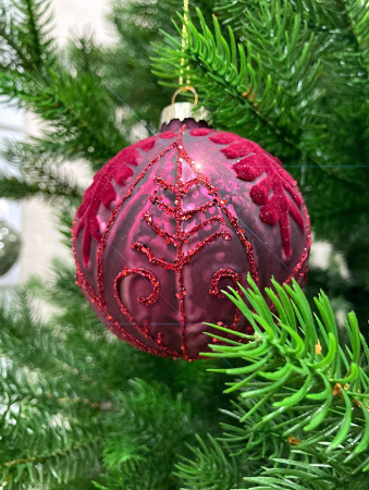 Шар елочный стекл. [5949-4]