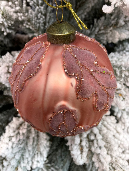 Шар елочный стекл. 10см [0634-13]