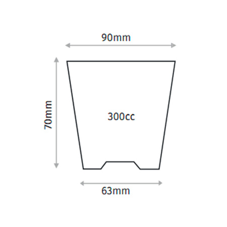 Горшок для рассады круглый формованный 0.3л, ø 9см, высота 7см.