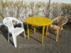 «Комфорт-3»: пластиковый круглый стол и стулья