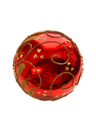 Набор шаров пластик. декор №4 разные цвета, 6см / 8см / 10см Шар пластиковый декорированный