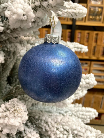 Шар елочный стекл. "Текстурный" 8 см, [G-189s]