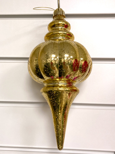 Украшение елочное "Сосулька" 25см золото [HL202501]