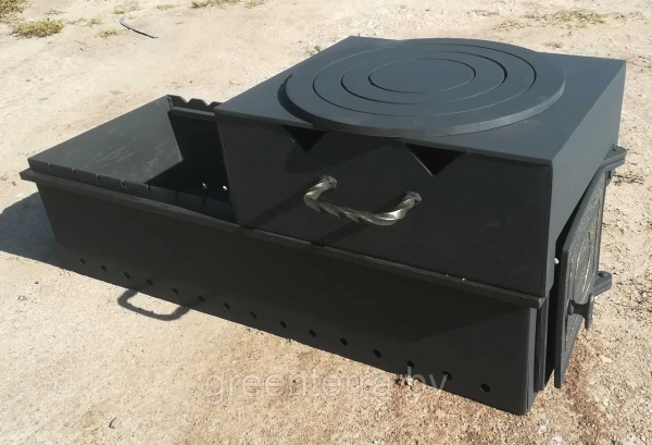 Жаровня 80х30х17см (5см) с надставкой под казан Жаровня 80х30х20см (5см) с надставкой под казан