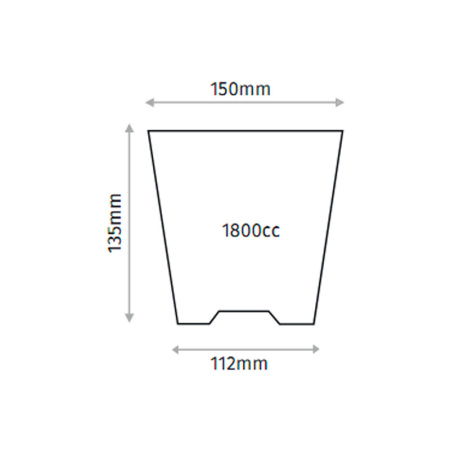 Горшок для рассады круглый формованный 1.8л, 15см, высота 13.5см