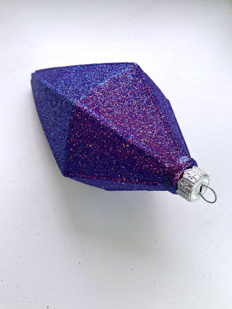 Украшение елочное "Кристалл" фиолетовый хамелеон