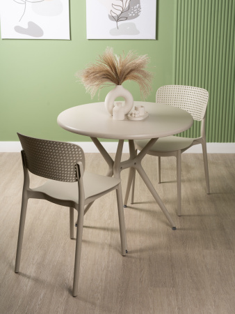 Стол круглый Teori бежевый