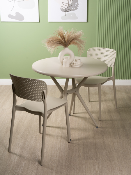 Стол круглый Teori бежевый