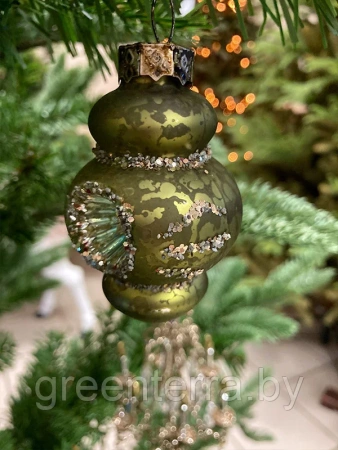 Набор стекл. игрушек Ретро 7см (уп.12 шт) [52007]