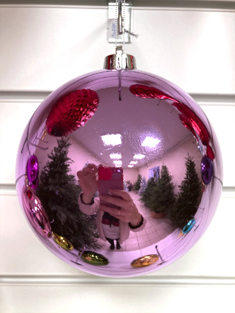 Шары пластиковые, глянец сиреневый b