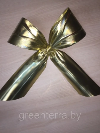 Украшение для больших ёлок "Бант" золотой 35см