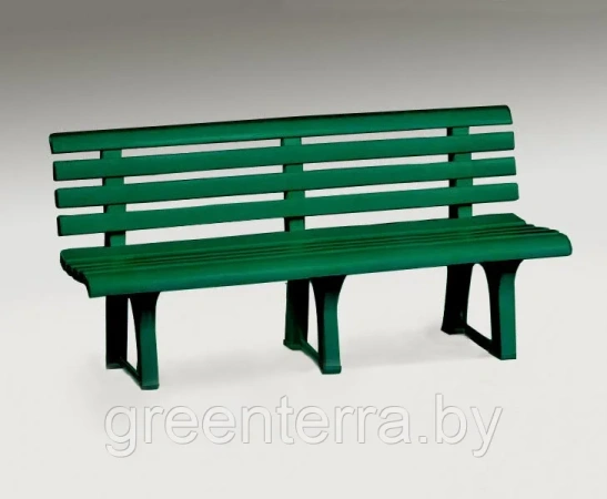 Скамейка детская пластиковая со спинкой