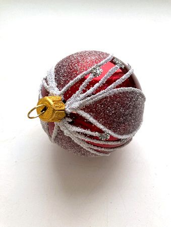 Набор шаров пластик. декор №5 разные цвета, 6см / 8см / 10см Шар пластиковый декорированный