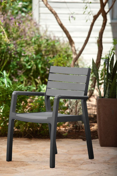 Стул пластиковый "Harmony armchair", графит/серый [255242]
