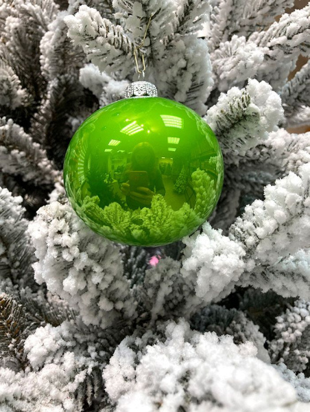 Шар елочный стекл. 8 см, [G-157]