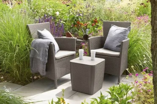 Комплект мебели из искусственного ротанга Iowa balcony, капучино [224383]