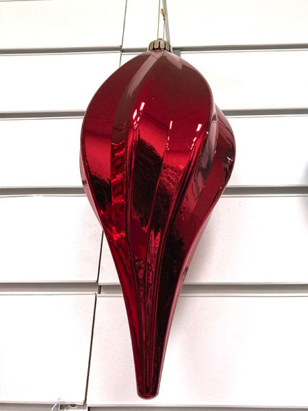 Украшение елочное "Сосулька" 25см красный [HL202506]