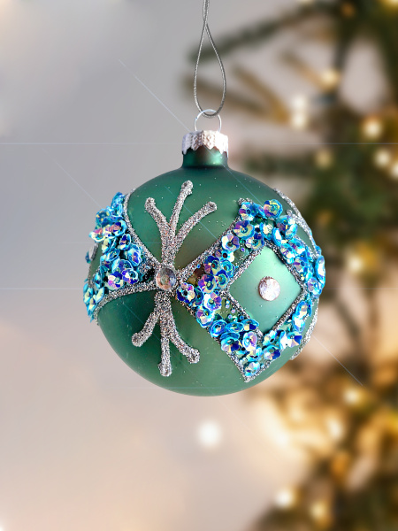 Шар елочный стекл. [5969-19]