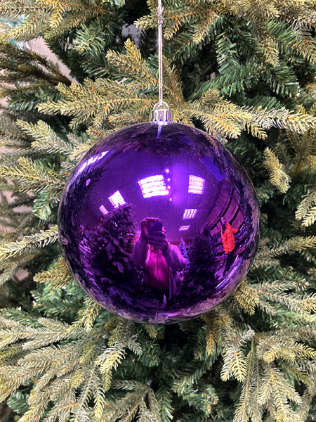 Шары пластиковые, глянец фиолетовый [purple-6]