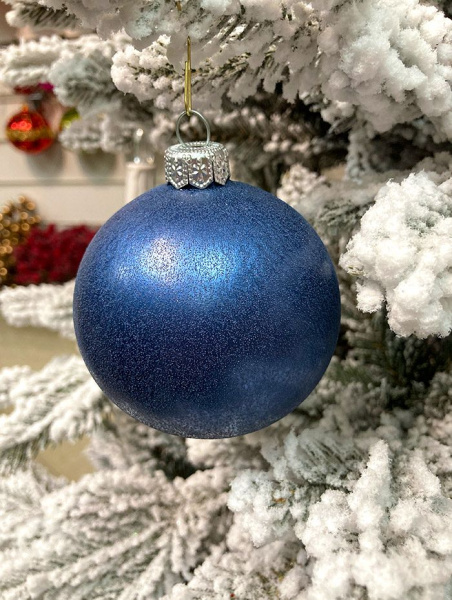 Шар елочный стекл. 8 см, [G-189s]