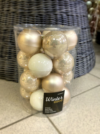 Набор шаров елочных стекл. Благородный Жемчуг 6см, 20 шт [2000172]