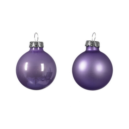 Набор стекл. шаров 3.5 см лавандовый mix, 16 шт [010716]
