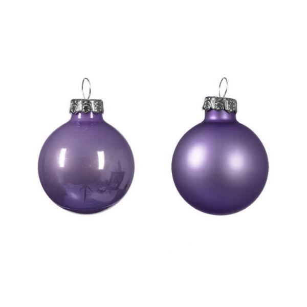 Набор стекл. шаров 3.5 см лавандовый mix, 16 шт [010716]