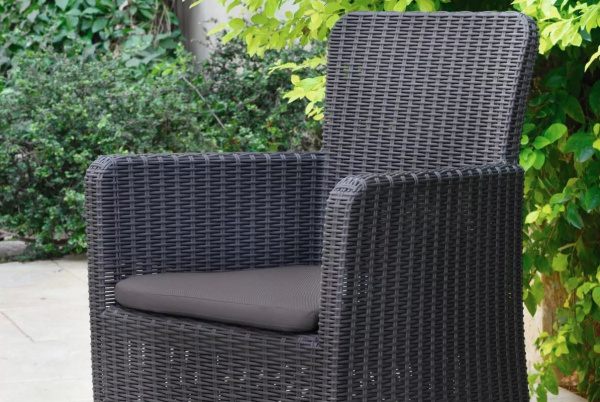 Кресло из искусственного ротанга TRENTON DC, графит [226453]