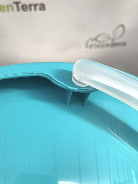 Ведро пластиковое с ручкой 10л, сине-бирюзовое