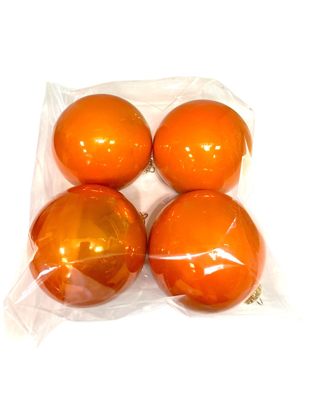 Шары пластиковые, оранжевый глянец Шары пластиковые, оранжевый