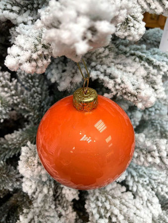 Шар елочный стекл. "Глянцевый" 8 см, [147]