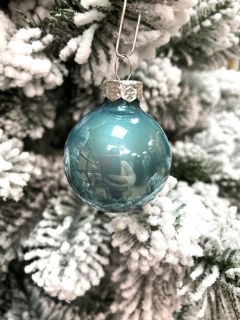 Набор стекл. шаров 3.5 см голубой туман mix, 16 шт [9010297]