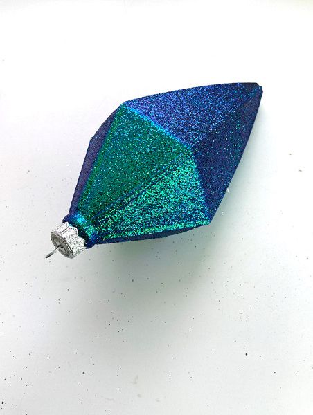 Украшение елочное "Кристалл" синий хамелеон