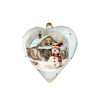 Игрушка елочная стекл. "Сердце" декупаж 12см [DQ10]