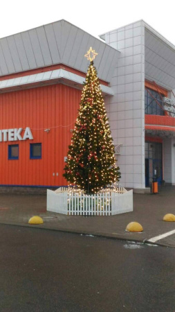 Верхушка-звезда из дюралайта, 60х60см, постоянное свечение