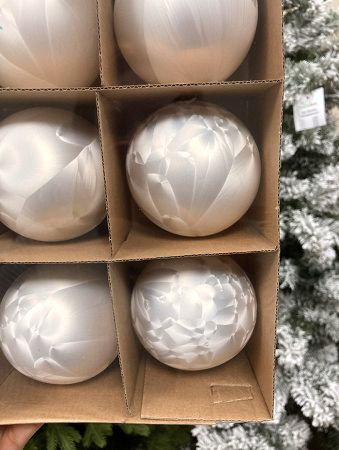 Шар елочный стекл. "Текстурный" 8 см, [55]