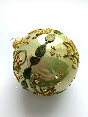 Набор шаров пластик. декор №4 разные цвета, 6см / 8см / 10см Шар пластиковый декорированный