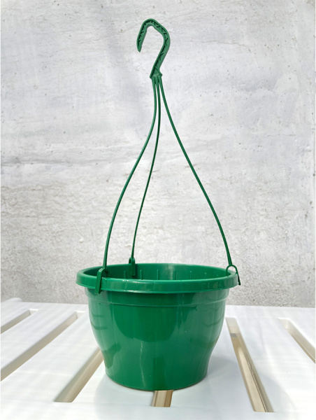 Кашпо подвесное, салатовое, ø 23см, высота 14см, объём 3.7л