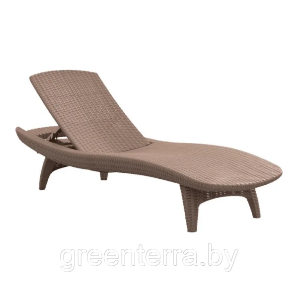 Лежак из искусственного ротанга PACIFIC LOUNGER, капучино [230673]