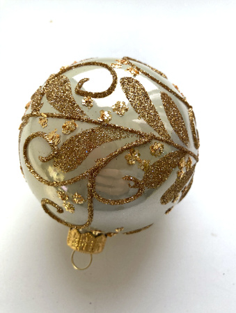 Набор шаров пластик. декор №4 разные цвета, 6см / 8см / 10см Шар пластиковый декорированный