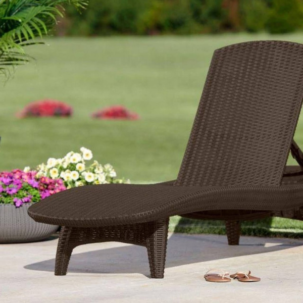 Лежак из искусственного ротанга PACIFIC LOUNGER, коричневый [211104]