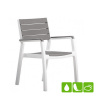 Стул пластиковый "Harmony armchair", белый/серый [236052]