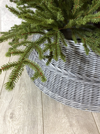 Корзина 75см плетёная под ёлку, разные цвета