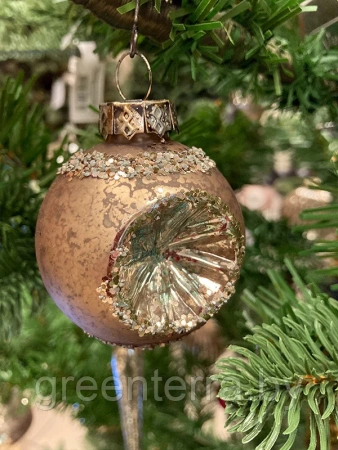 Набор стекл. игрушек Ретро 7см (уп.12 шт) [52007]