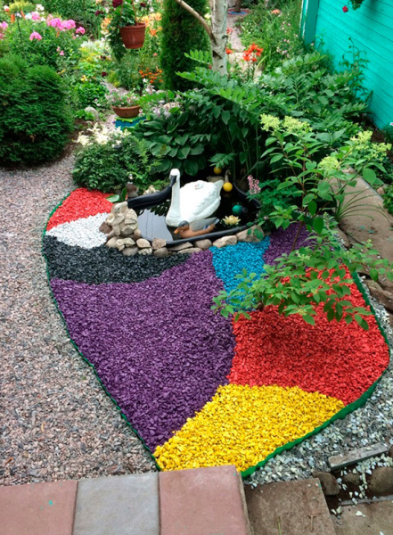 Щебень окрашенный гранитный, фиолетовый, 5-10мм, (20 кг)