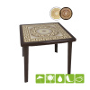 Стол пластиковый квадратный с деколем «Греческий орнамент» [130-0019]