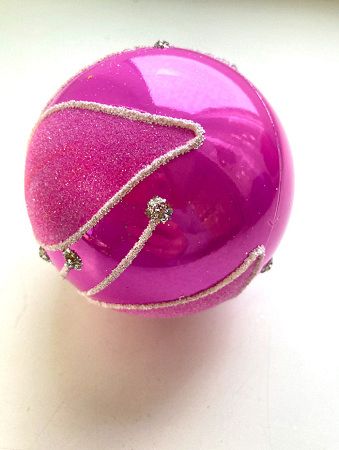 Набор шаров пластик. декор №5 разные цвета, 6см / 8см / 10см Шар пластиковый декорированный