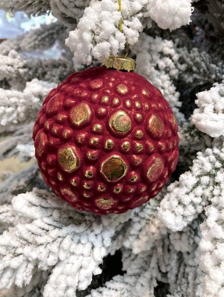 Шар елочный стекл. 10см [20206-10]