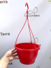 Кашпо подвесное, красное, ø 23см, высота 14см, объём 3.7л.